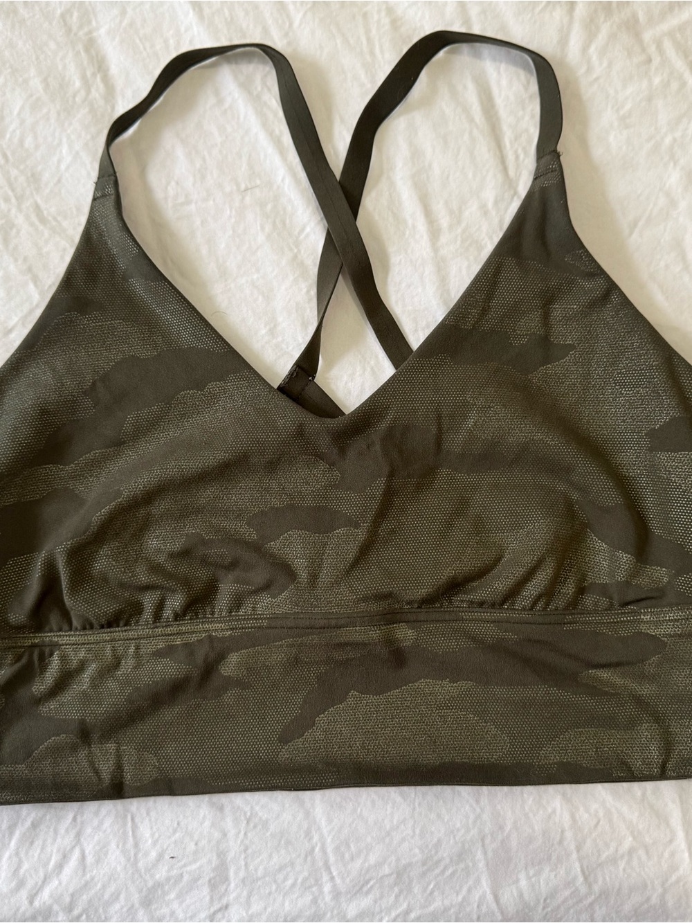 Aerie offline Olive Green Camo Strappy Bralette